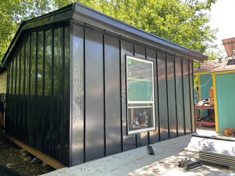 Black standing seam metal wall panels for Metal Roof Installation in North Miami Beach